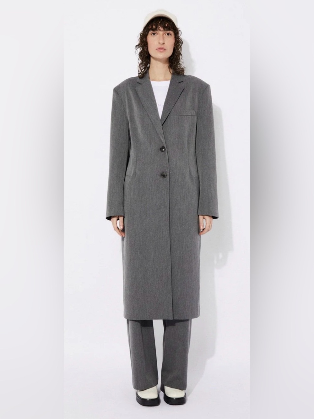 Rita Row Noufonts Longline Coat | Dark Grey | Size M - Picture 2 of 13